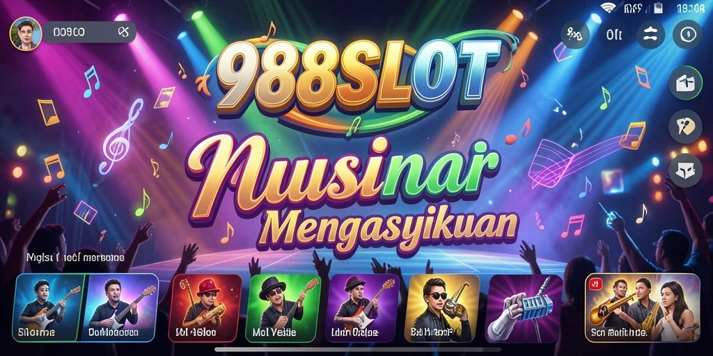 Tampilan gameplay yang menarik di 988SLOT dengan unsur musik.