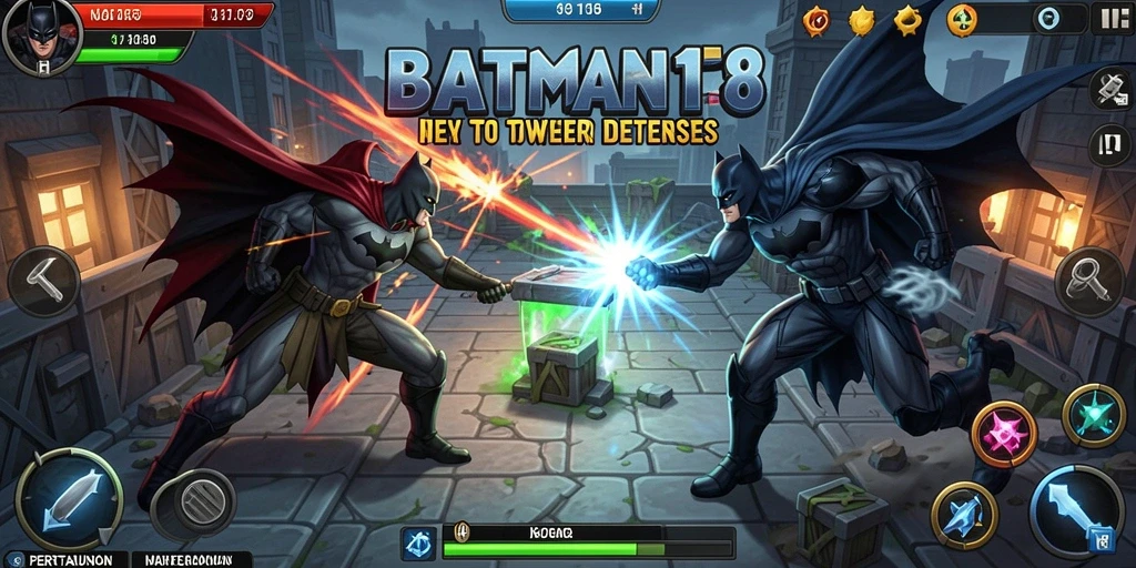 Tangkapan layar menunjukkan menara dan musuh dalam aksi strategis di Tower Defense.