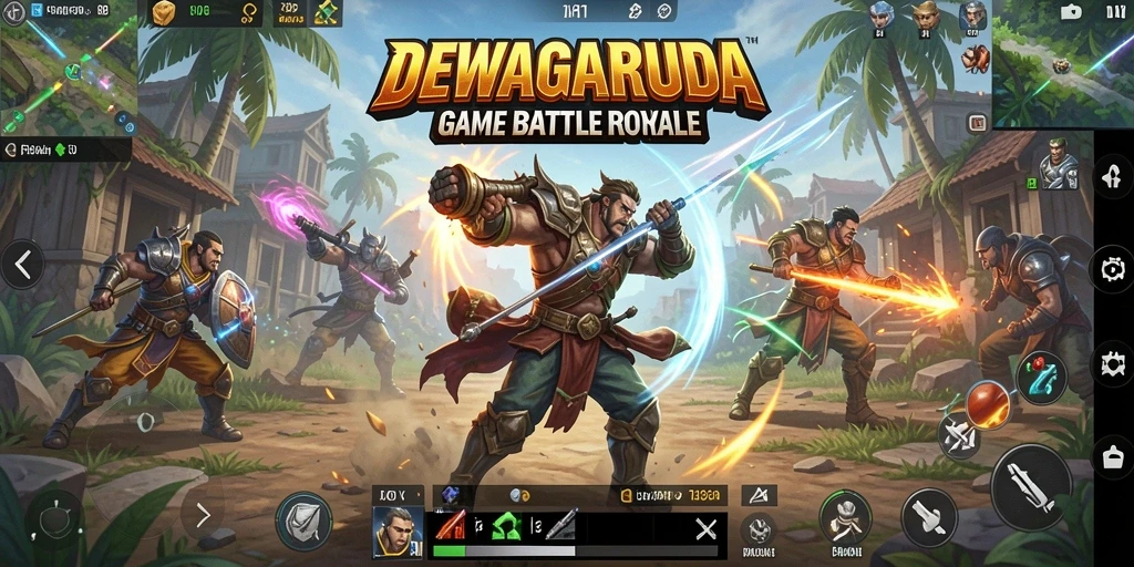 Gameplay seru DEWAGARUDA dalam aksi Battle Royale.