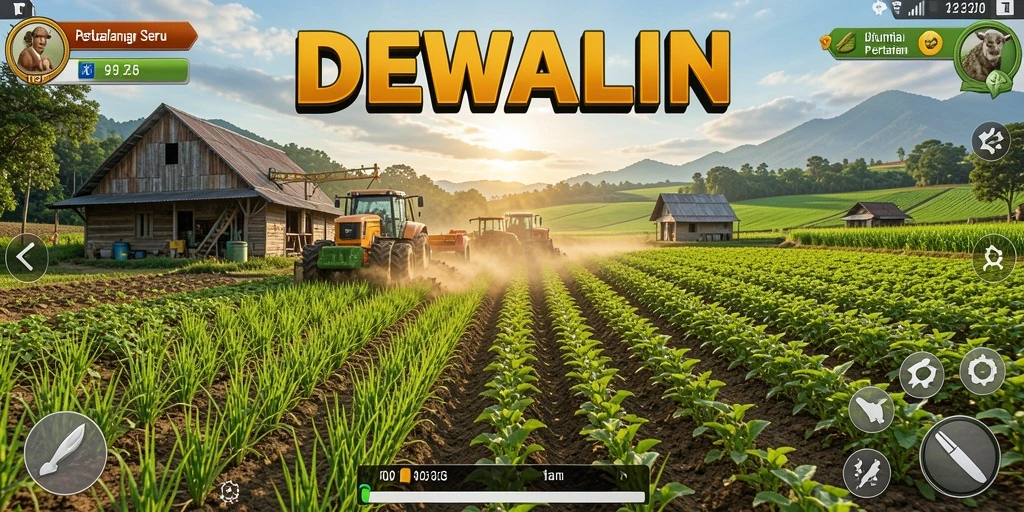 Gameplay seru di DEWALIN yang penuh tantangan bertani.