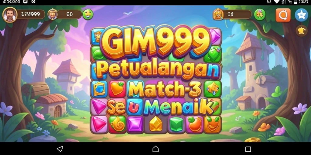 Screenshot memperlihatkan gameplay seru dalam GIM999 yang penuh warna.