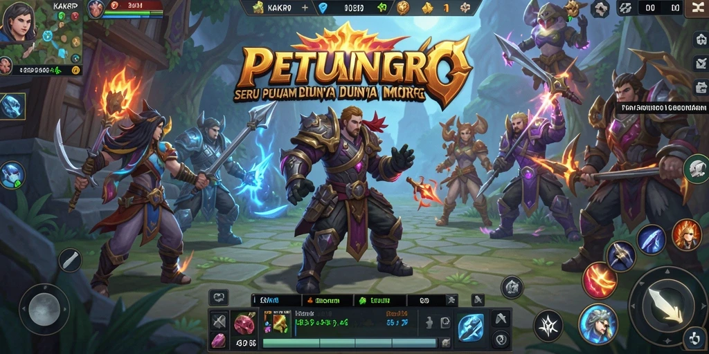 Screenshot utama KAKRP menampilkan gameplay seru dalam dunia MMORPG.