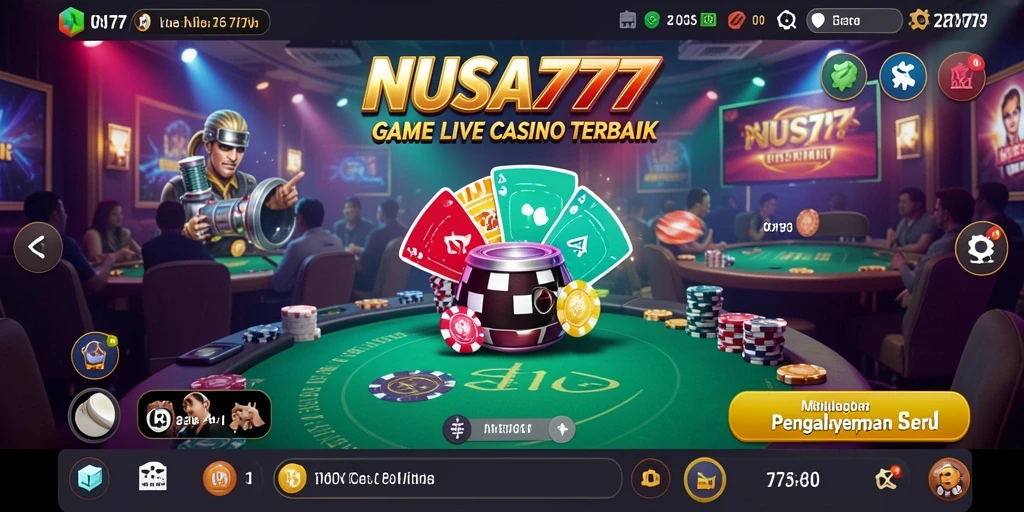 Tampilan gameplay NUSA777 yang penuh aksi dan interaksi langsung di Live Casino.