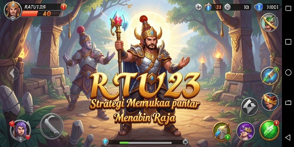 Tampilan menarik dari gameplay strategi dalam RATU123.