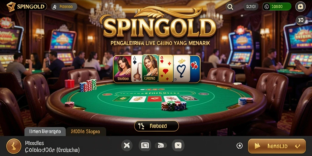 Gameplay menarik dalam aplikasi Live Casino SPINGOLD.